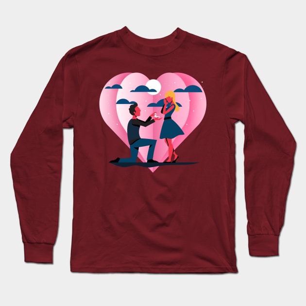 Will you marry me my love Long Sleeve T-Shirt by aodcart